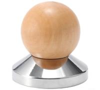 Fiable prensador de espresso con mango de madera de haya maciza y base de acero inoxidable diseñado para un contacto estable en cestas de 51 mm, 53 mm, 58 mm (51 mm)