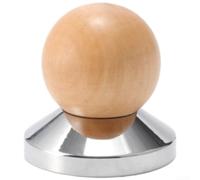 Fiable prensador de espresso con mango de madera de haya maciza y base de acero inoxidable diseñado para un contacto estable en cestas de 51 mm, 53 mm, 58 mm (58 mm)