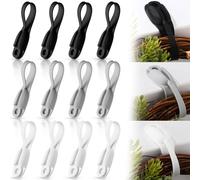 Fiada 12 Organizadores de Cables de Electrodomésticos Soporte de Silicona de Cable Alambre de Aparatos de Cocina para Tostadora Freidora de Aire Accesorio Decoración Graduación (Negro, Blanco, Gris)
