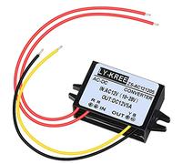 Fiada AC-DC Convertidor de Potencia AC 12V(10-28V) a DC 12V Convertidor de Voltaje Reducido Convertidor Reductor Impermeable Módulo Regulador de Voltaje para Pantalla Coche Bomba de Agua Motor, 5A