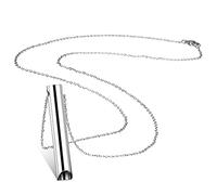 Fiada Collar de Respiración Consciente Collar de Acero Inoxidable para Aliviar Ansiedad Collar Portátil de Ejercicios para Hombres Mujeres Respiración Profunda Meditación Relajación, Plateado