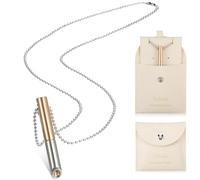 Fiada Collar de Respiración Consciente Collar de Ejercicios de Respiración Profunda Acero Inoxidable con Bolsa Joyería Portátil para Aliviar Ansiedad Estrés Relajación Meditación (Estilo Vibrante)