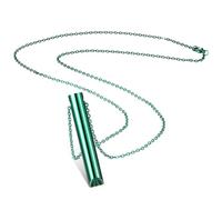 Fiada Collar de Respiración Consciente Collar de Ejercicios de Respiración Profunda de Acero Inoxidable Portátil para Hombres Mujeres Aliviar Ansiedad Estrés Relajación Meditación (Verde)