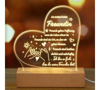 Fiada Regalos para Amiga Lámpara de Luz Nocturna Acrílica LED Regalos para Mejores Amigos Regalo de Cumpleaños Regalos de Amistad para Amiga Mujer Regalo Ideas de Regalo