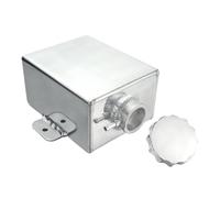 Fiakaon Depósito desbordamiento Tanque De Expansión De Refrigerante De Aluminio Universal AN8 De 1,2 L, Depósito Expansión Agua, Depósito Desbordamiento Radiador, Kit De Accesorios(Silver)