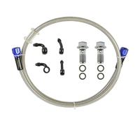 Fiakaon Palanca Embrague Freno Manguera de Embrague de Freno hidráulico de Acero para Motocicleta con Tornillo M10 para Motocross, ATV, ciclomotor, Scooter, Quad, UTV(120cm)