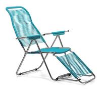 fiam para Espaguetis Hamaca Art 084 OT Aluminio Cromado Marco Asiento y Parte Trasera de Color Verde Azulado