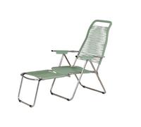 Fiam Silla para tomar el sol con reposapiés Spaghetti Sage green