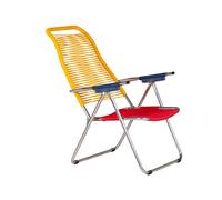 Fiam Silla para tomar el sol sin reposapiés Spaghetti Multi. estructura de aluminio. amarillo