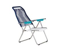 Fiam Silla para tomar el sol sin reposapiés Spaghetti Multi. estructura de aluminio. azul