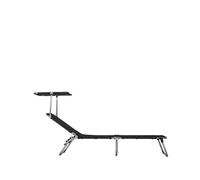 Fiam Tumbona de sol Amigo Top Tela textaline black. estructura de aluminio. techo solar