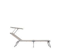 Fiam Tumbona de sol Amigo Top Tela textaline taupe. estructura de aluminio. techo solar