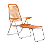 Fiam Tumbona Spaghetti con reposapiés Orange