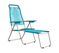 Fiam Tumbona Spaghetti con reposapiés Turquesa