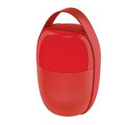 Fiambrera Alessi Food à Porter SA03 R , Fiambrera de Dos Compartimentos con Elemento Refrigerante, Resina Termoplástica, Rojo