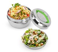 Fiambrera Bento Box, 1.3L Acero Inoxidable Aislamiento al Vacío Fiambrera Doble Pared A Prueba de Fugas Recipiente Térmico para Comida con Compartimiento y Tapa para Escuela de Niños Adultos, Camping