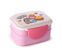 Fiambrera Bento con cubiertos y cierre de clip - Pusheen el gato - Foodie - Licencia Oficial Pusheen the Cat - Fiambrera sin BPA para la escuela, la oficina
