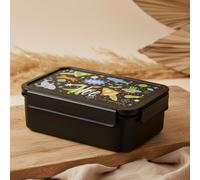 A LITTLE LOVELY COMPANY Bento - Fiambrera Diseños - Fiambrera, caja de almuerzo, caja de desayuno, caja de aperitivos para niños (Negro)