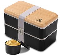 Fiambrera Bento Lunch Box,1400ml Fiambrera Para Adultos,Lonchera Japonés,Lunch Box Sin BPA Hermetica fugas,Recipiente para alimentos con compartimentos y juego de cubiertos,Microondas y Lavavajillas