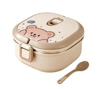 Fiambrera - Contenedor cuadrado de grado alimenticio, fuga Caja de comida caliente portátil de gran capacidad, recipiente ligero de acero inoxidable | Carrier de alimentos aislados para oficinas, piqu