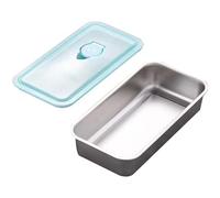 Fiambrera de acero inoxidable a prueba de fugas, recipiente de almacenamiento de alimentos con tapa de plástico, 100 % hermético, para la escuela doméstica, al aire libre, para la escuela en casa