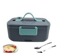 Fiambrera Eléctrica Calentadora 80W 2.0L, Fiambrera Portátil con Calefacción Silenciosa, Cuatro Hebillas de Bloqueo, Bolsa de Transporte y Juego de Cubiertos Incluidos - for Automóvil, Hogar, Oficina