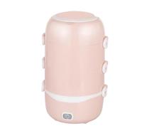 Fiambrera eléctrica,fiambrera multifuncional con calentador,vapor caliente,mini olla arrocera enchufable para calentar comidas,trabajadores de oficina(Pink,Style 1: Four-Tier)