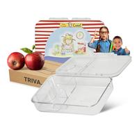 Fiambrera infantil con diseño de desayuno Conni, fiambrera irrompible con compartimentos, fabricada en Alemania, sin BPA, para guardería y escuela, producto oficial