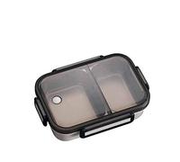 Fiambrera Japonesa con Compartimento, Acero Inoxidable 304, bento, Recipiente para Comida Escolar a Prueba de Fugas, Cajas (Blancas)