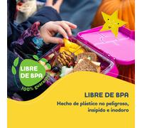 fiambrera junior 6 compartimentos 21,3 x 15 x 4,5 cm Sin BPA Klarstein