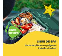 fiambrera junior 6 compartimentos 21,3 x 15 x 4,5 cm Sin BPA Klarstein