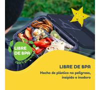 fiambrera junior 6 compartimentos 21,3 x 15 x 4,5 cm Sin BPA Klarstein