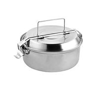 Fiambrera Metalica De Acero Inoxidable Con 2 Platos Ø 16 cm. Lunch Box, Fiambrera Metalica, Porta Alimentos Metalico,
