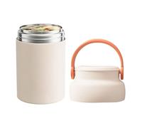 Fiambrera para hombres, con aislamiento al vacío y cuchara plegable, fiambrera de capacidad contenedor de alimentos - para niños adultos trabajo escuela camping picnic viaje ensalada sopa fruta arroz