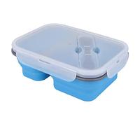 Fiambrera plegable - Caja bento de silicona con tapa hermética | Lonchera para microondas calefacción lonchera plegable lonchera lonchera caja de frescura Fanelod