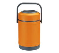 Fiambrera Portátil Con Calefacción, Fiambrera Isotérmica De Acero Inoxidable Para Adultos, Apilable En 3 Niveles, Para Coche, Camión, Trabajo, Viajes(Orange,2L/67OZ)