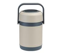 Fiambrera Portátil Con Calefacción, Fiambrera Isotérmica De Acero Inoxidable Para Adultos, Apilable En 3 Niveles, Para Coche, Camión, Trabajo, Viajes(Gray,2L/67OZ)