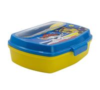 Fiambrera rectangular para el almuerzo infantil con cubiertos de La Patrulla Canina