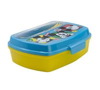 Fiambrera rectangular para el almuerzo infantil con cubiertos de Mickey Mouse