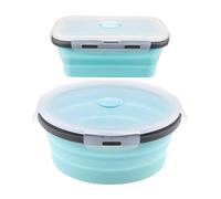 Fiambrera Redonda De 1 Pieza, Fiambrera Cuadrada De 1 Pieza, Fiambrera Plegable Telescópica, Fiambrera Redonda, Fiambrera De Oficina, Tazón De Camping Con Tapa, Tazón De Conservación De Silicona