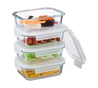 Fiambreras de cristal con tapa para alimentos Recipientes de vidrio herméticos