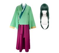 Fiamll Maomao Disfraz de Hanfu para cosplay, disfraz de The Apothecary Diaries, disfraz para mujer, con peluca, Halloween, carnaval, trajes, L