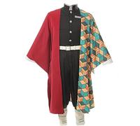 Fiamll Tanjirou Zenitsu Giyuu Cosplay Kimono de disfraz para anime japonés, atuendo de cosplay de demonio, disfraz de Halloween, Tomioka Giyuu, XL