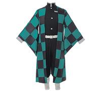 Fiamll Tanjirou Zenitsu Giyuu Cosplay Kimono de disfraz para anime japonés, atuendo de cosplay de demonio, disfraz de Halloween, M