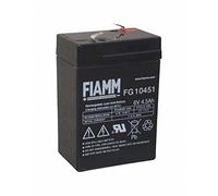 Fiamm FG 10451 - Batería de gel flexible (6 V, 4,5 Ah, FG10451, Peq Perego, para coche eléctrico Smoby Diamec Polaris Sportsman Multipower con conectores de 4,8 mm)