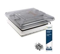 Fiamma Vent 50 Chrystal, 50 cm x 50 cm de recorte + sellador + tornillos