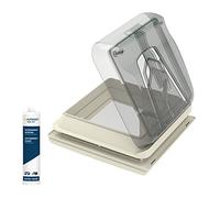 Fiamma Ventosa de 28 x 28 cm, transparente, con sellador, 28 F (1 ventilación 28 + sellador)