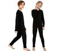 FIANA FASHIONS Conjunto de capa base térmica de invierno unisex para niños, camiseta de manga larga e inferior, ropa interior cálida, pantalones largos para niños y niñas, ideal para uso diario de 4 a