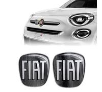 Fiat 14186C-14187A Adhesivo 3D Reemplazo Logo Negro para 500X, Fontal y Trasero