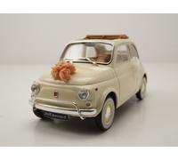 Fiat 500 L 1968 Crema Regalo De Boda Coche De Modelo 1:18 Norev